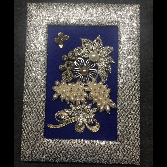 Other - FRAMED JEWELRY ART COLLAGE IN STUNNING COLORS OOAK